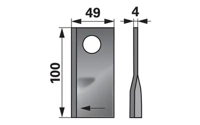 Ihned K Objednání Nůž rotačky pravý (25ks) 100x49x4, d=21,0