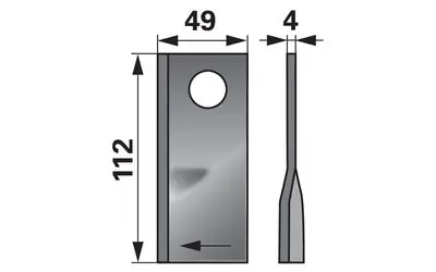 Dokud Zásoby Vydrží Nůž rotačky pravý (25ks) 112x49x4, d=21,0