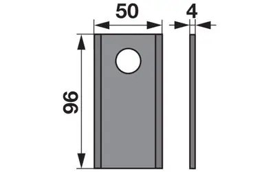 Nůž rotačky rovný (25ks) 96x50x4, d=19,0 Ihned K Objednání