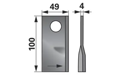 Levný Nůž rotačky levý (25ks) 100x49x4, d=21,0
