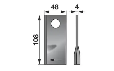 Expresní Doručení Nůž rotačky pravý (25ks) 108x48x4, d=21,0