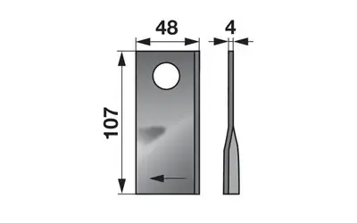 Přímo Od Výrobce Nůž rotačky pravý (25ks) 107x48x4, d=19,0
