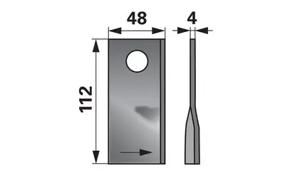Nakupujte Hned Nůž rotačky levý (25ks) 112x48x4, d=19,0