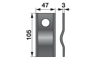 Odeslání Ihned Nůž rotačky zvlněný (25ks) 105x47x3, d=21,0