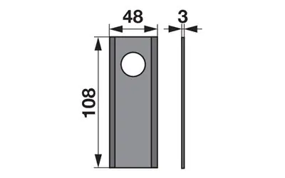 Cenově Výhodný Nůž rotačky rovný (25ks) 108x48x3, d=21,0
