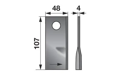 Nakupujte Hned Nůž rotačky levý (25ks) 107x48x4, d=18,5