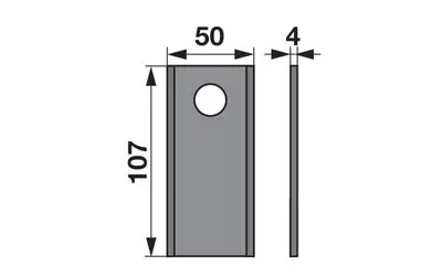Nůž rotačky rovný (25ks) 107x50x4, d=19,0 Must-Have
