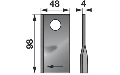 Jen Po Omezenou Doba Nůž rotačky pravý (25ks) 98x48x4, d=19,0