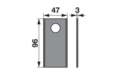 Nejprodávanější Nůž rotačky rovný (25ks) 96x47x3, d=21,0