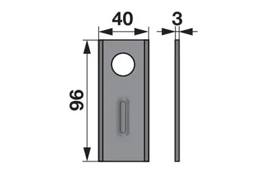 Nůž rotačky rovný (25ks) 96x40x3, d=19,0 Objednat Nyní