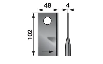 Cenová Bomba Nůž rotačky levý (20ks) 102x48x4, d=19,0