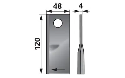 Must-Have Nůž rotačky pravý (25ks) 120x48x4, d=18,5