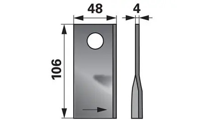 Nůž rotačky levý (20ks) 106x48x4, d=19,0 Koupit Online
