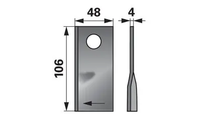 Pouze Dnes Nůž rotačky pravý (20ks) 106x48x4, d=19,0