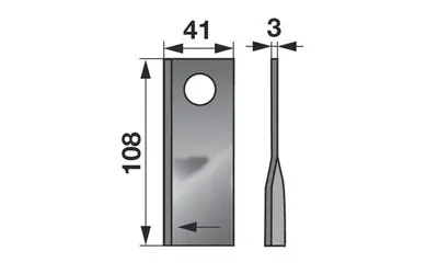 Jen Po Omezenou Doba Nůž rotačky pravý (25ks) 108x41x3, d=19,0