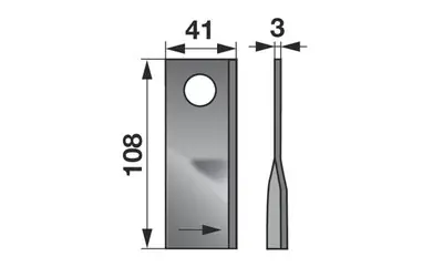 Must-Have Nůž rotačky levý (25ks) 108x41x3, d=19,0