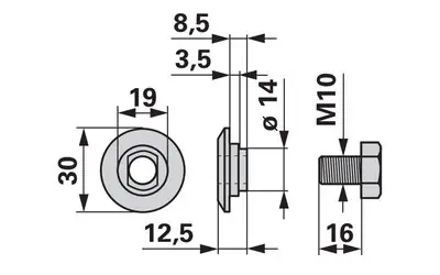 Šroub nože M10x1,5x16mm Kup Teď
