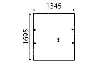 Čelní okno, 6 otv., 1345 x 1695 mm Cenový Hit