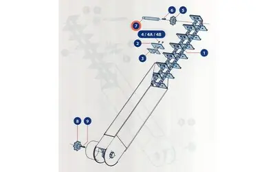 Značkový Hřídel L=230 mm - Ø 25/30/25 mm