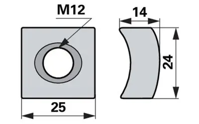 Konkávní matice M12 STOLL 810673360 Ověřený